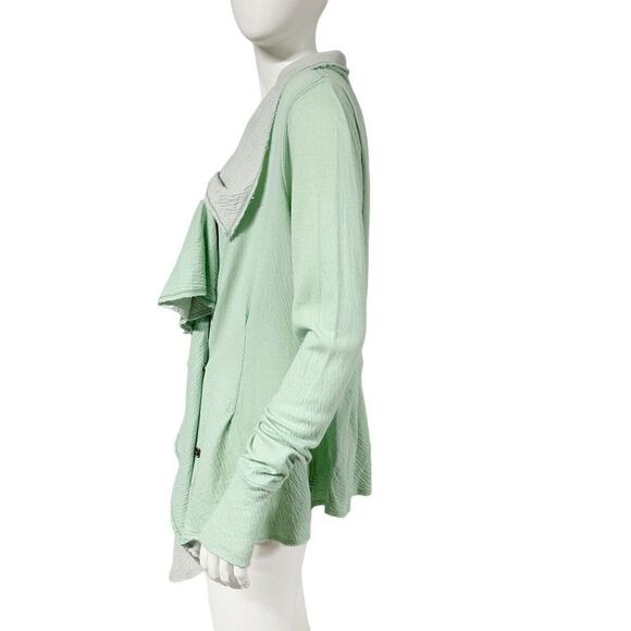 Evy's Tree Kristina Mint Drape Front Knit Cardigan Womens Size S Small - Picture 6 of 10